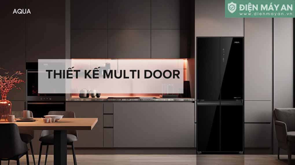 Tủ lạnh Aqua Inverter 410 lít AQR-M466XA(GB)